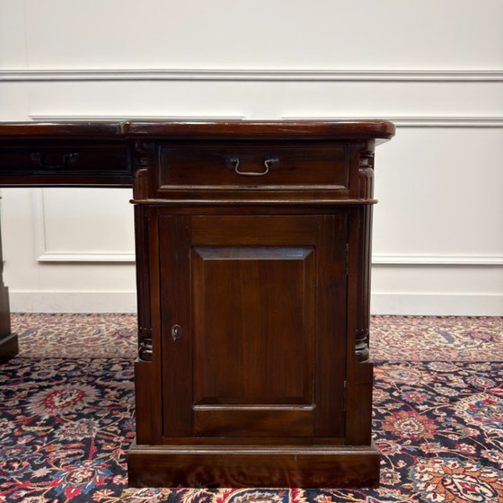 Classic English Desk Set with Office Chairs – Leather, Wood (photo 10 of 23)