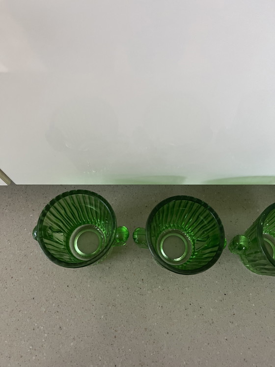 Image 1 of Set vijf cactusvormige shotglaasje groen 