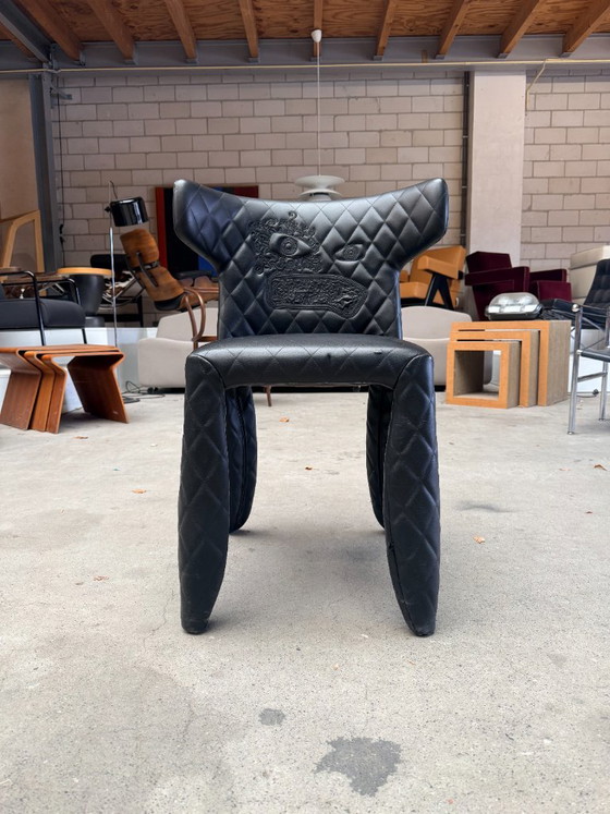 Silla Moooi Monster de Marcel Wanders, Sillas de comedor, Cuero, Negro (foto 2 de 12)