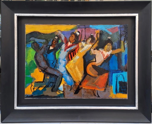 Pierre Ambrogiani (1907-1985) The Women of Arles Painting Oil on Canvas Original Artwork