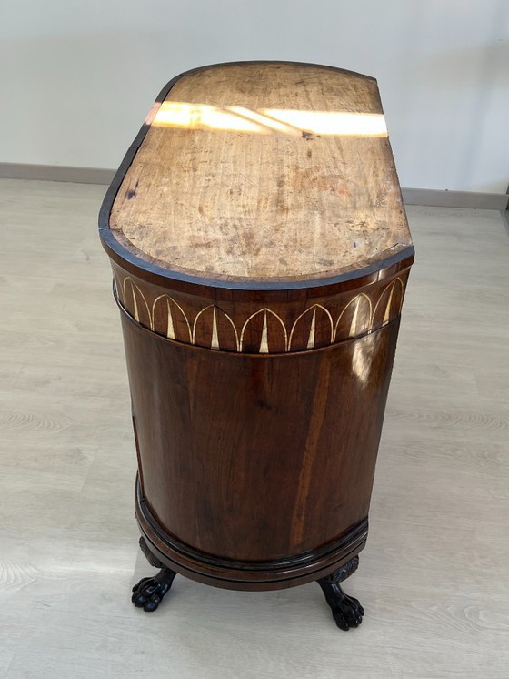 Image 1 of Cassettone - Noce - Comò con specchiera