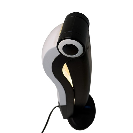 Image 1 of H. T. Huang – Tukan-Lampe – Pop-Art-/Space-Age-Design – Schwarz-Weiß-Edition inklusive neuer Glühbirne