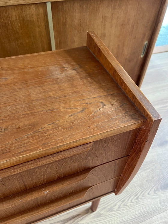 Image 1 of Vintage Danish teak drawer with beautiful handles