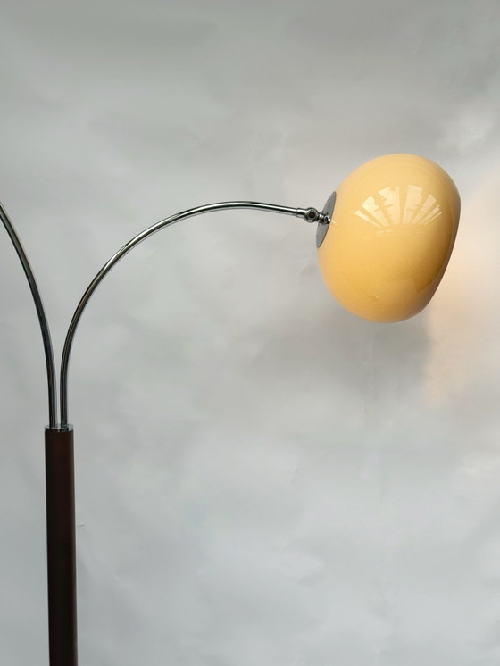 Lampada da terra vintage Dijkstra a doppio arco a forma di fungo – Anni '70, era spaziale – Dijkstra Lampen (photo 7 of 8)