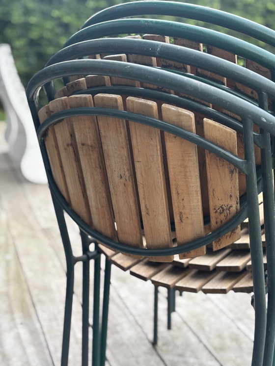 Image 1 of 4x Lothar tuinstoelen, 50s