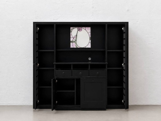 Remodeled sideboard by Charles Rennie Mackintosh, 1970s, for the Bern Casino – Glass, Wood (photo 3 of 18)