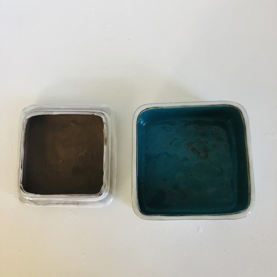 Image 1 of Dekselpot in Namur keramiek van Yvette Manoy