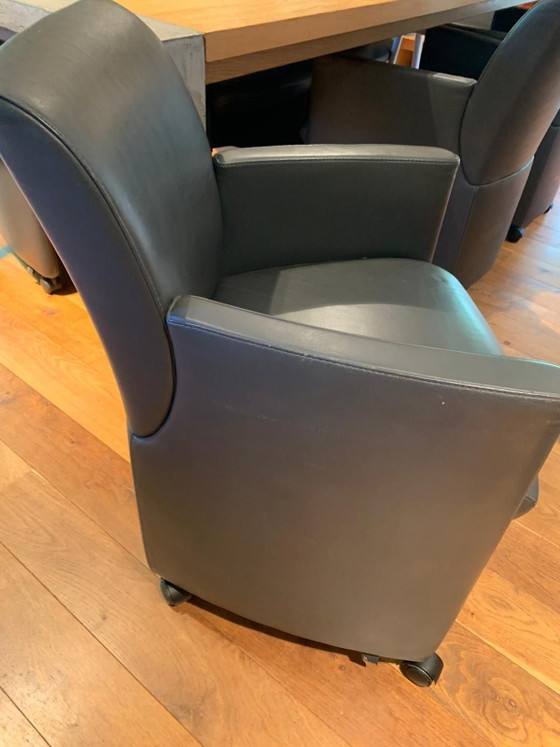 6 quantissimo fauteuils van LEOLUX – Eetkamerstoelen, Leer (photo 2 of 5)