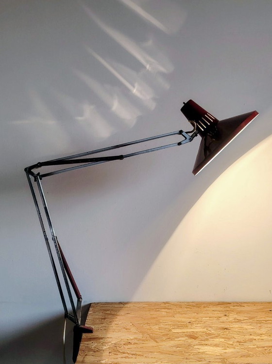 Image 1 of Terry Hala architectural industrial  table lamp. by H. Busquet for Hala,