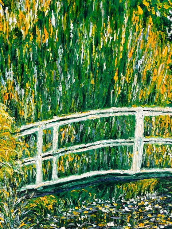 Image 1 of Claude Monet - Le Pont Japonais Hand-painted on a roll.