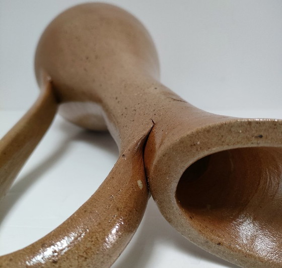 Image 1 of Pyriet aardewerken kan, jaren 70, hoogte 40,5 cm