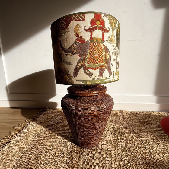 Image 1 of Lampe de table Birma en rotin tressé, style années 80