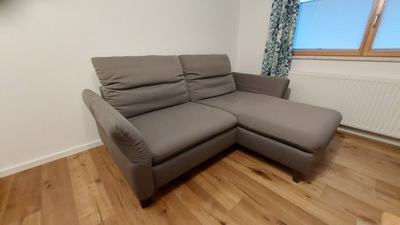 Canapé avec Chaises longues couleur taupe, W. Schillig, Textile, Modern (photo 6 sur 9)