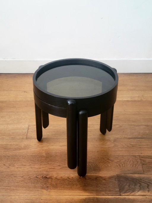 Porada Arredi Cabiate Nesting Tables, Set Van 2, Made In Italy – bijzettafels, Glass, Wood (photo 2 of 9)