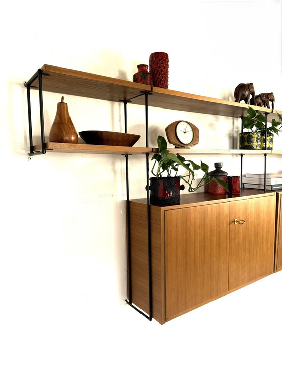 Image 1 of Vintage modulair teakhouten wandsysteem, Omnia ‘60