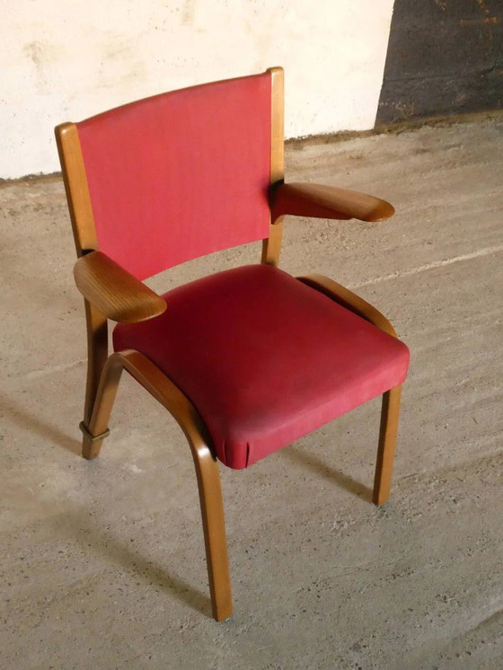 Bow Wood Sessel, Steiner, 1950 – Holz, Messing, Design (photo 3 of 7)