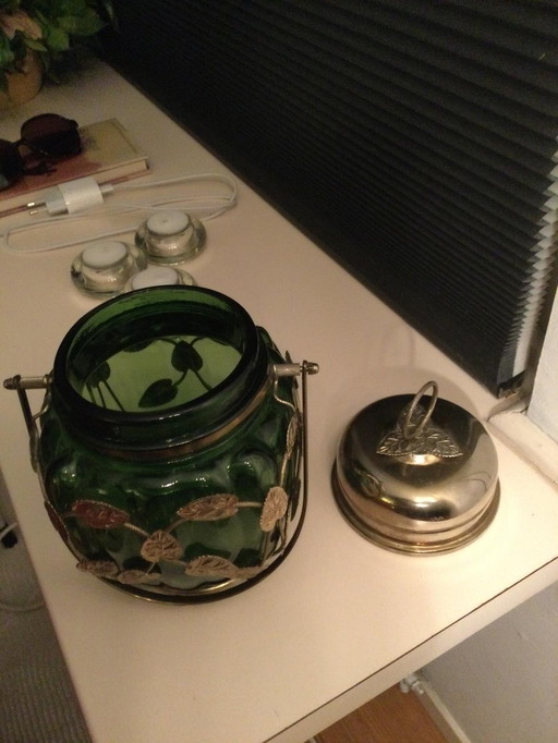 Bonbonnière vintage en verre