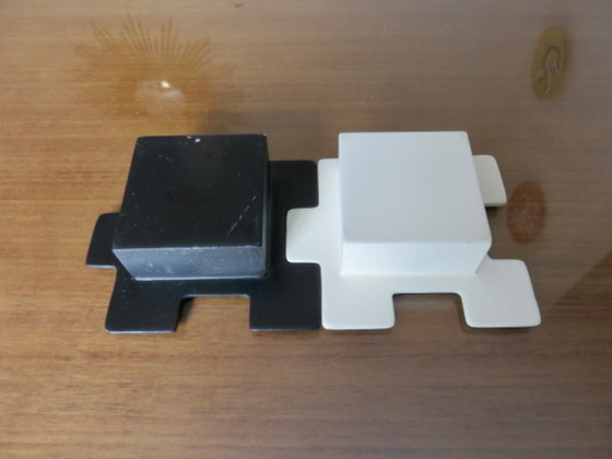 Image 1 of Pair of "hoppan" puzzle candleholders by ikea, 1990s