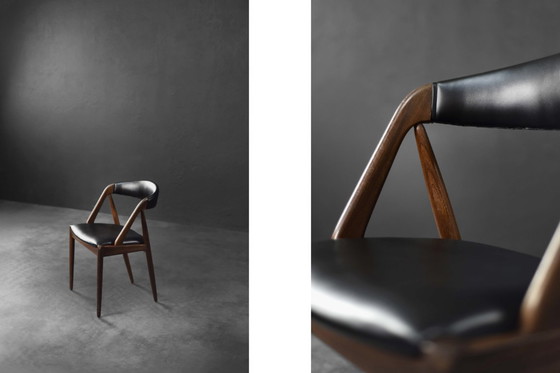 Image 1 of Vintage Mid-Century Danish Modern Teak Office Chair Model 31 by Kai Kristiansen for Schou Andersen Møbelfabrik, 1957