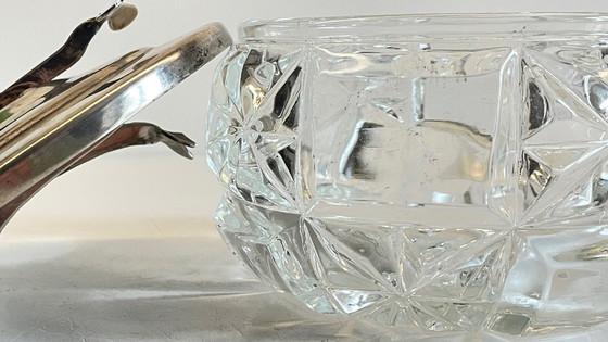 Image 1 of SUCRIER à Pince CRISTAL Vintage
