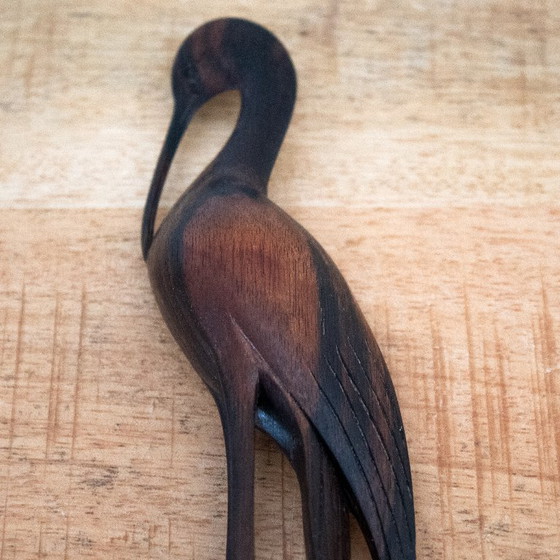 Vintage Hand-Carved Wooden Bird Figurine: Mid-Century Modern – Decorative Objects (photo 9 of 10)