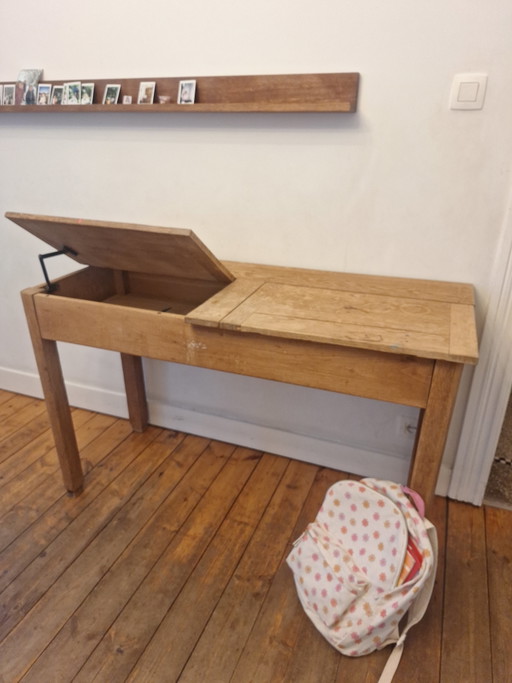 Autentica scrivania scolastica in legno per bambini – bureau, Wood