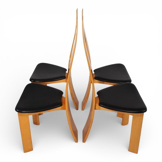 Image 1 of Tranekaer set of 4 Iris dining chairs by Bob van den Berghe, 1980