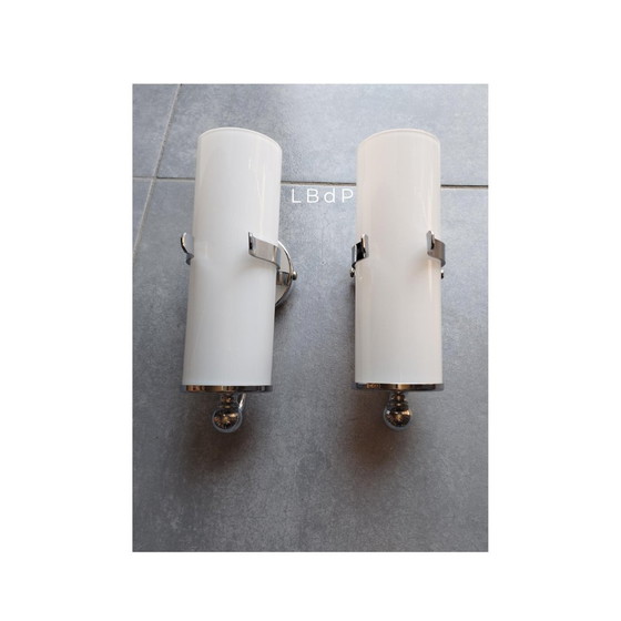 Image 1 of Pair Of 1970's Vintage Space Age Wall Lights