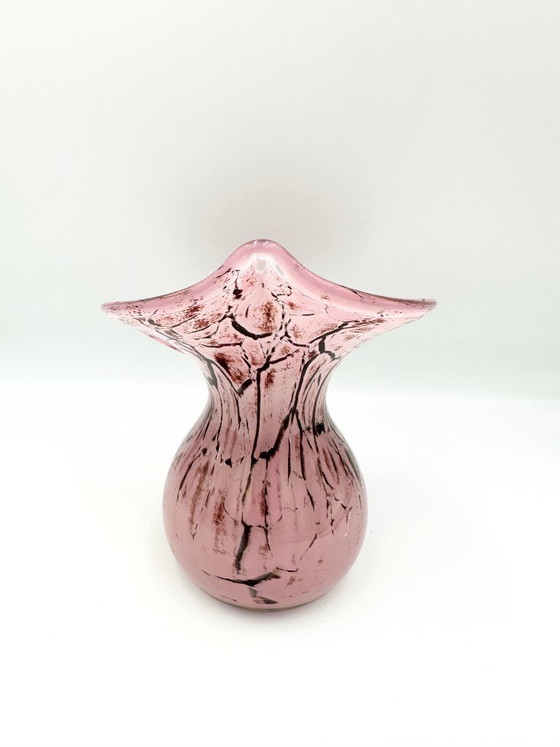 Image 1 of Murano style hand-blown glass vase