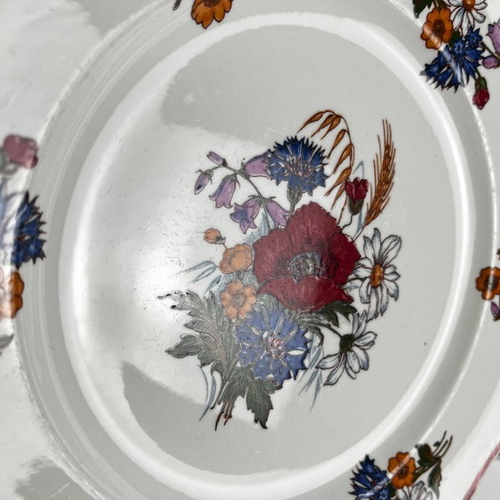 Set of 6 Dinner Plates "Agreste", Sarreguemines, Late 20th Century, Pyroblan – Crockery, Porcelain, Vintage (photo 9 of 13)