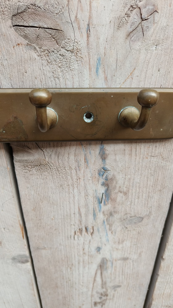 Image 1 of Industriële Zwaar Koperen Vintage Kapstok