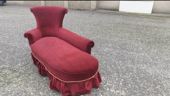 Divano Retro Vintage – Chaise longue, Textile, Velvet (photo 4 of 5)