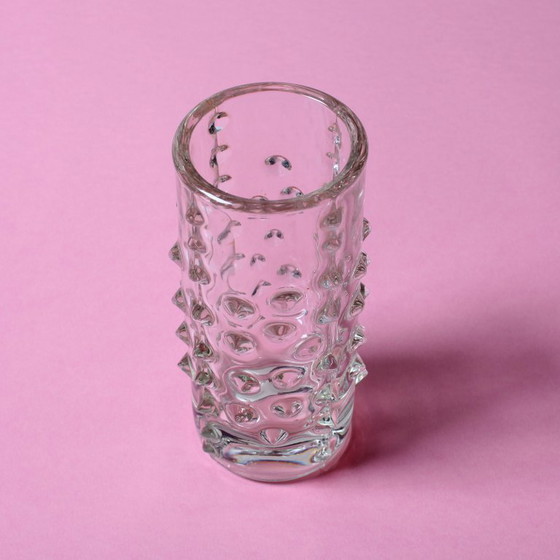 Image 1 of Mid-Century Spiky Glass Vase by Pavel Panek, Czech Republic / 1971