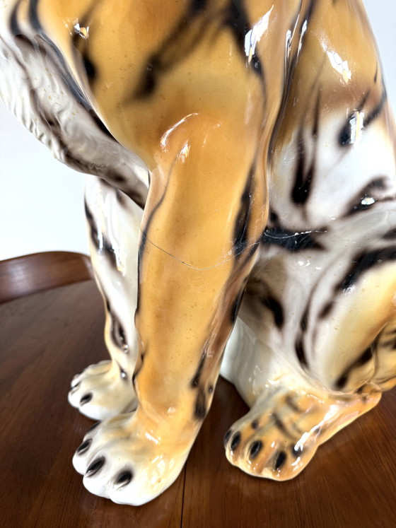 Image 1 of Vintage XXL ceramic tiger, Italy '60