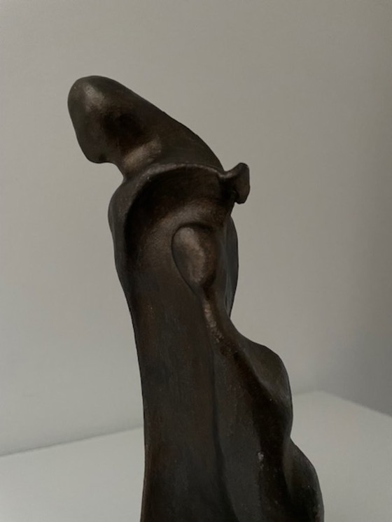 Image 1 of Expressive sculpture figure in the wind - futuristic