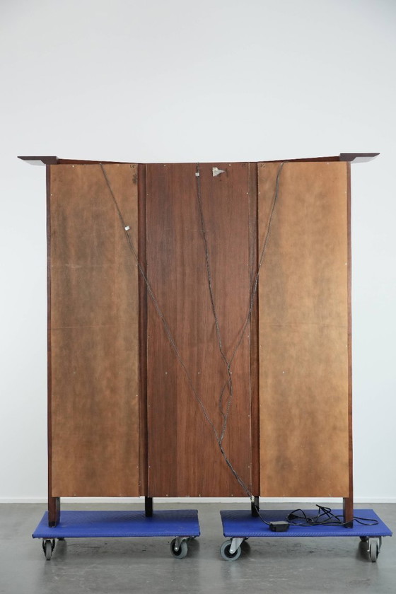 Image 1 of Large Art Deco design display cabinet/sideboard by Schuitema from the Decoforma series with lighting