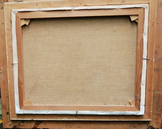 Image 1 of Jean Brusselmans ''Paesaggio marino olio su tela