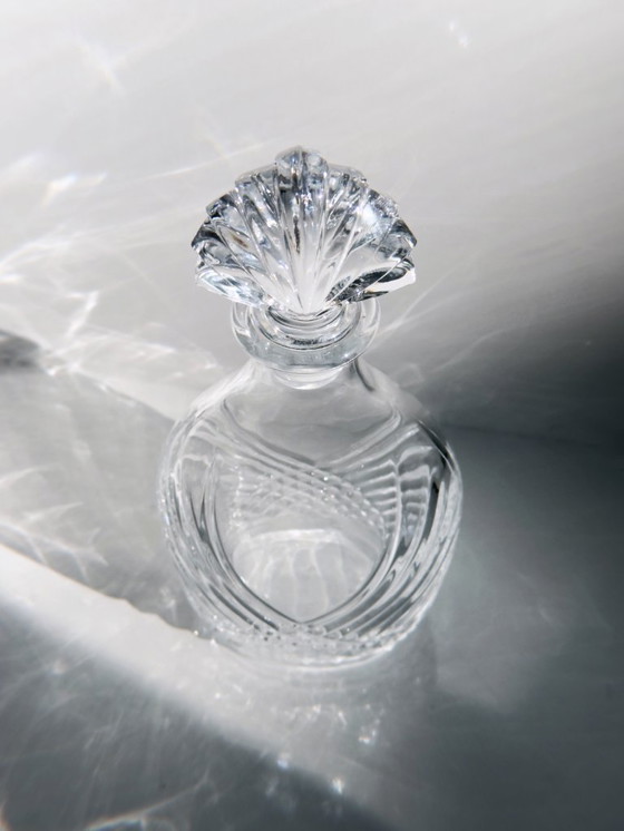 Image 1 of Vintage Art Deco Revival Karaf Kristalglas 80s Geslepen Glas