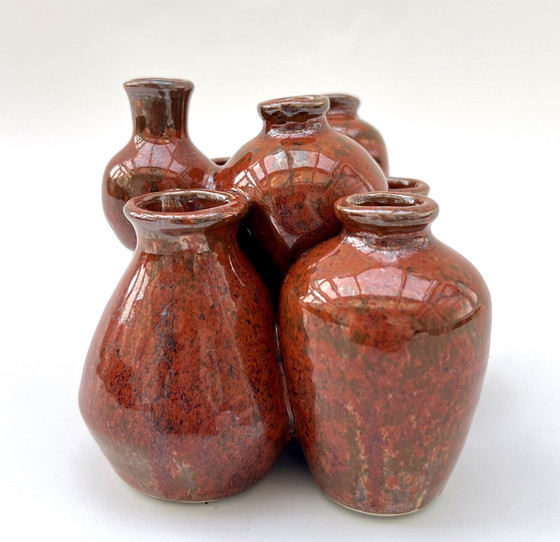 Image 1 of Sculptural ceramic vase composition – studio ceramics, circa 1960s/70s
