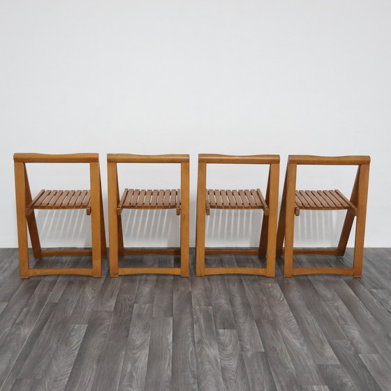 Image 1 of Aldo Jacober For Alberto Bazzani 4 Chairs Mod. Trieste 1960s Vintage Design