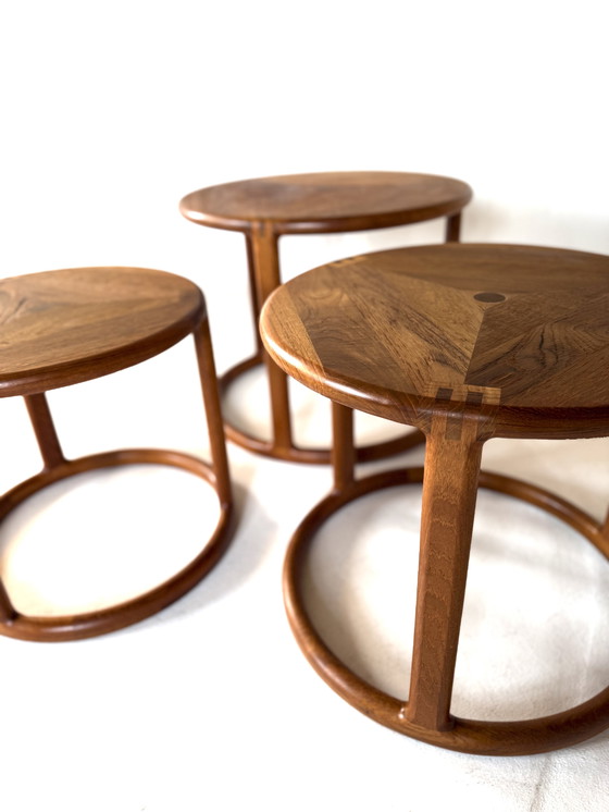 Image 1 of Vintage Danish teak mimiset coffee table '70