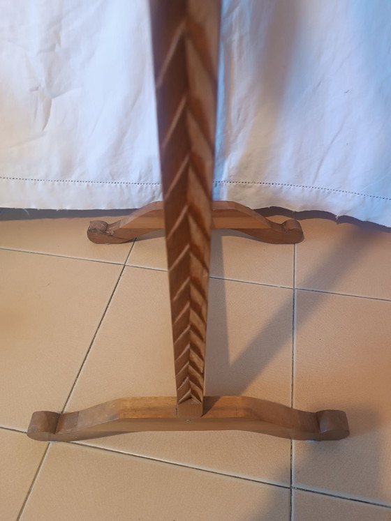 Hand-inlaid Valet Stand (Italy 1950s), Coat racks, Ceramic, Wood, Brown (photo 12 of 15)