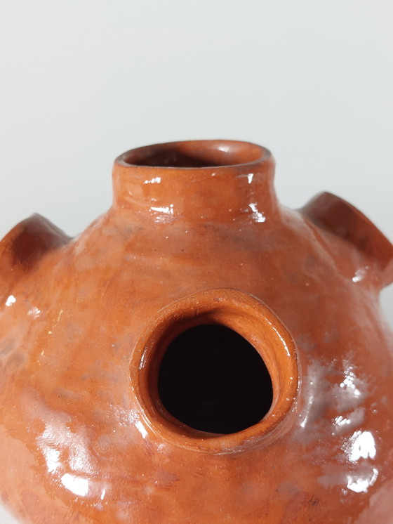 Image 1 of Vintage Mid Century Artist Ceramics Vase Terracotta