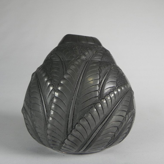 Image 1 of Pewter Art Nouveau vase, signed PETIZON, early 20th century