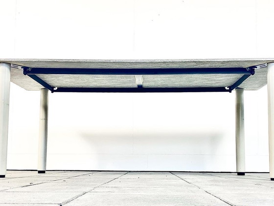 Postmodern Cena dining table designed by Achille Castiglioni for Zanotta, Metal, Stone, Grey (photo 8 of 8)