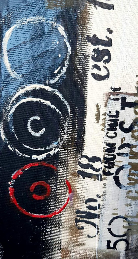 Original Acrylic Painting Contemporary Street Art Movement Towards Health – Paintings & Drawings, Canvas (photo 3 of 7)