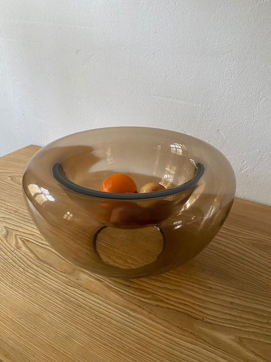 Image 1 of Ciotola in vetro fumé 36 cm, Bauhaus, Weimar, ciotola in vetro