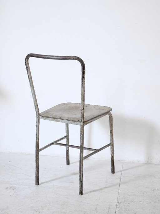 Art-Deco-Röhrenstuhl, 1920 – eetkamerstoelen, Metal
