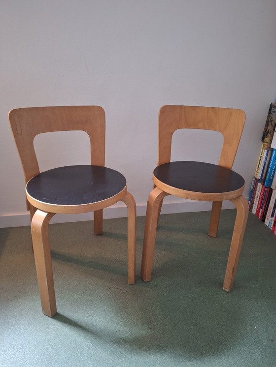 Image 1 of 2x Alvar Aalto - Artek 65 (anni &#39;60)