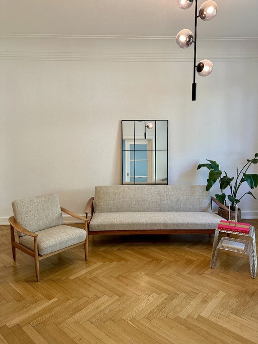 Carl Straub für Goldfeder Daybed & Sessel | Deutsches Mid-Century Modern | 1960er